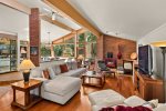 Natural hues and earth tones create an inviting space